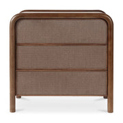 Rye 3 Drawer Nightstand Warm Brown by Moe's Home Collection
