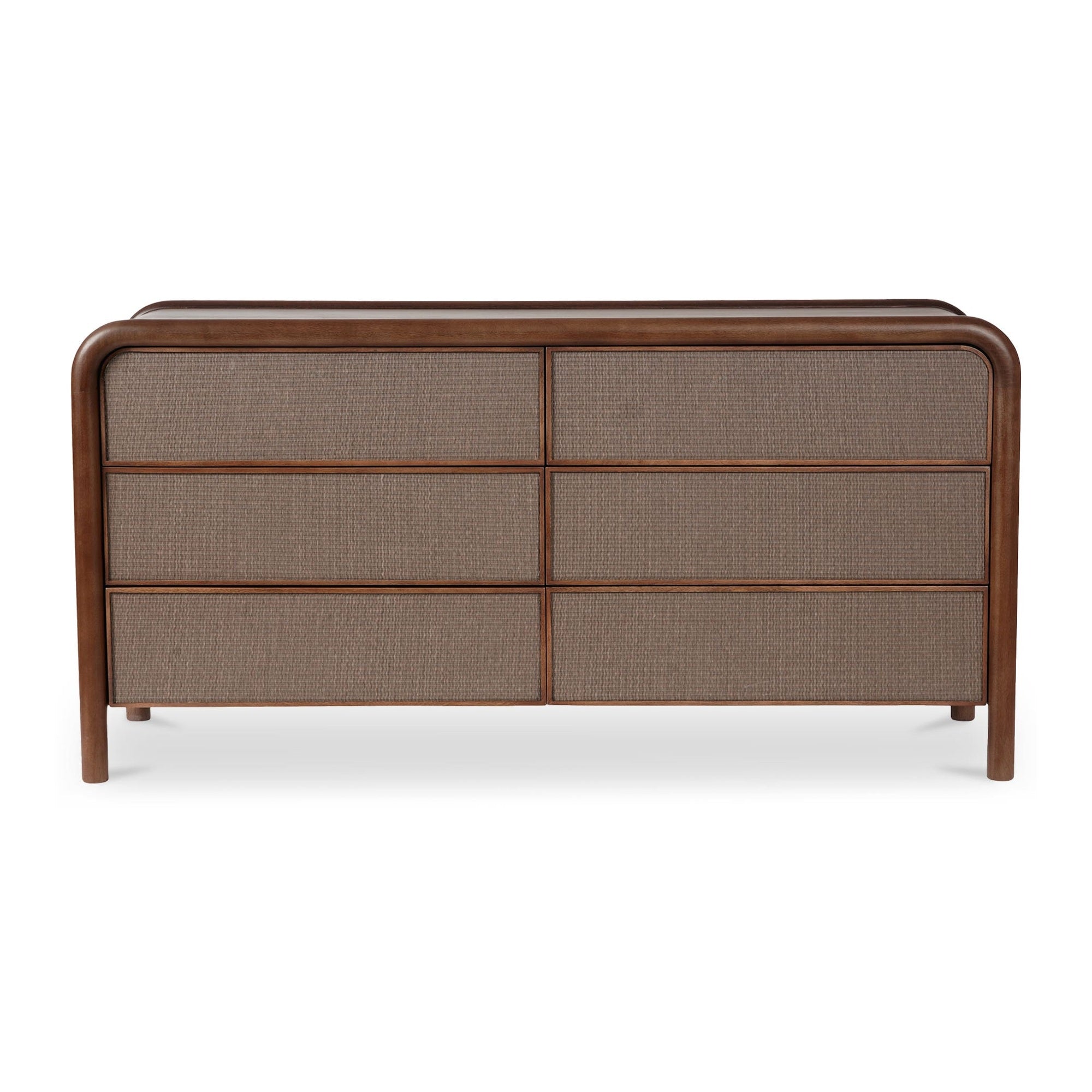 Rye 6 Drawer Dresser Warm Brown by Moe's Home Collection