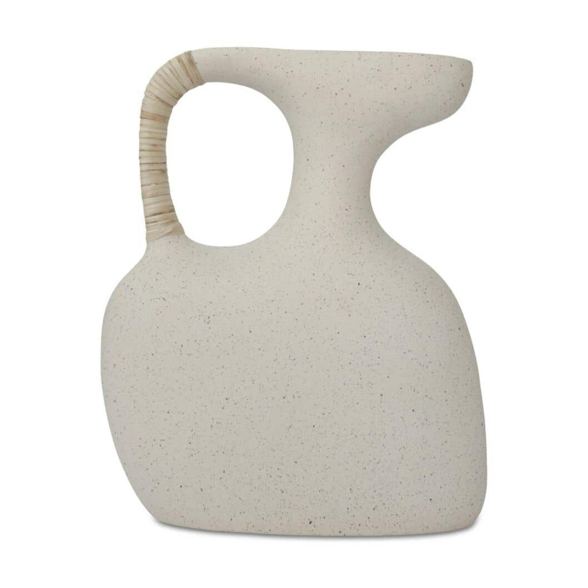 Vila 13In Sculptural Vessel Cream White by Moe's Home Collection