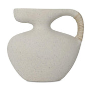 Vila 9.5In Sculptural Vessel Cream White by Moe's Home Collection