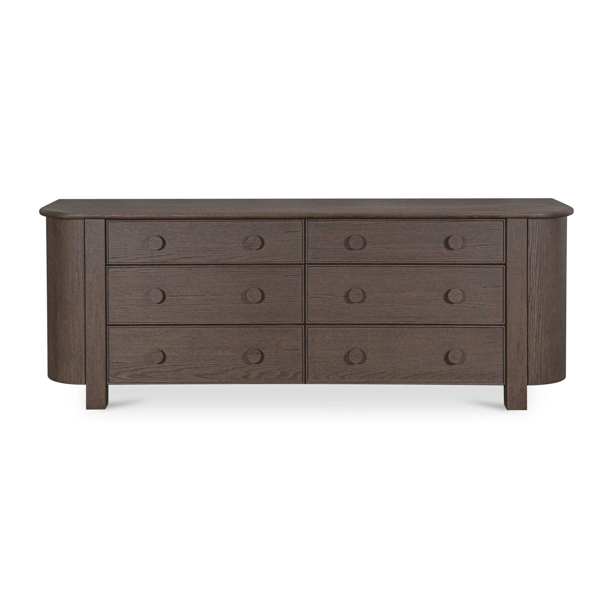 Loren 6 Drawer Dresser Dark Brown by Moe's Home Collection