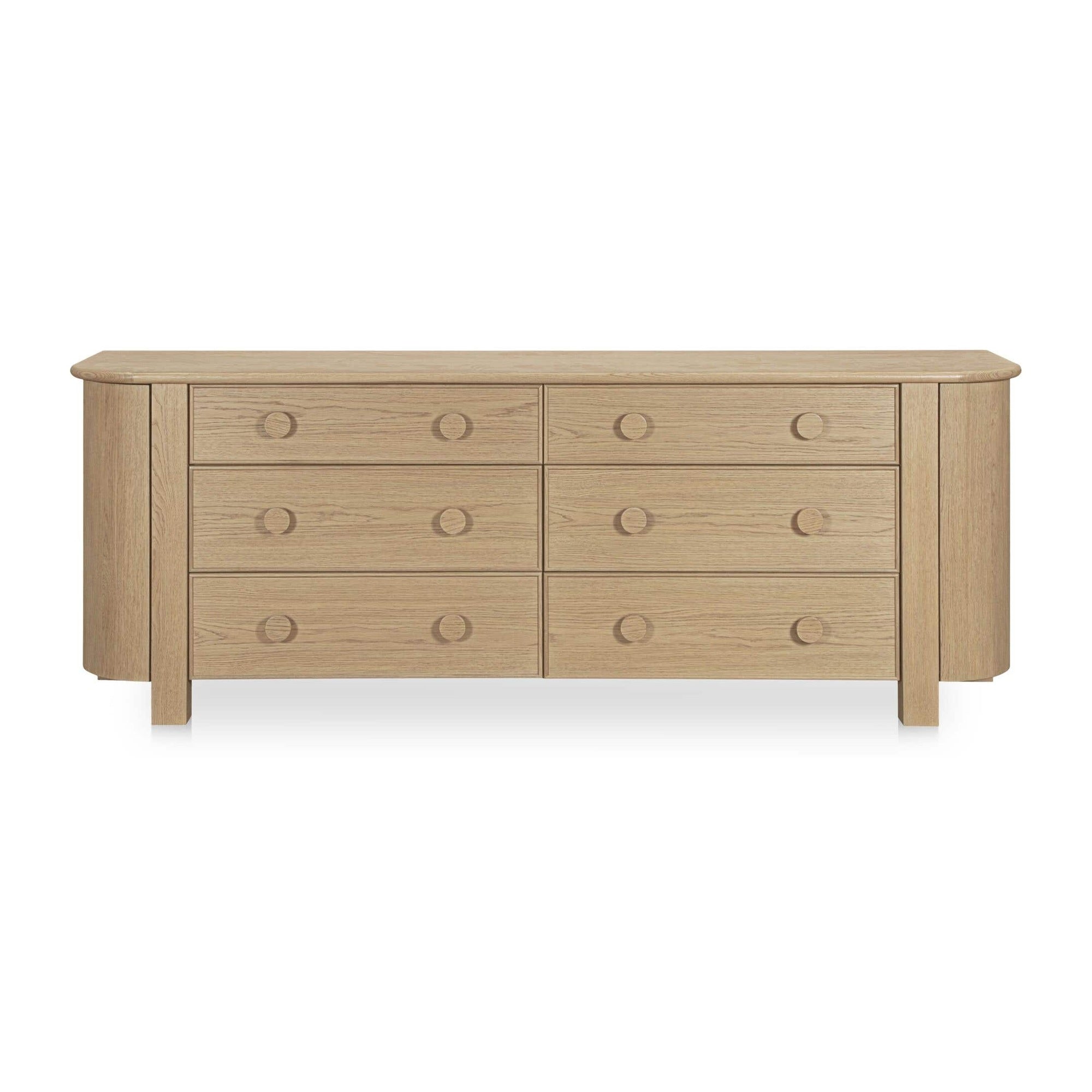 Loren 6 Drawer Dresser Natural by Moe's Home Collection