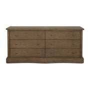 Clarence 6 Drawer Dresser Warm Brown by Moe's Home Collection