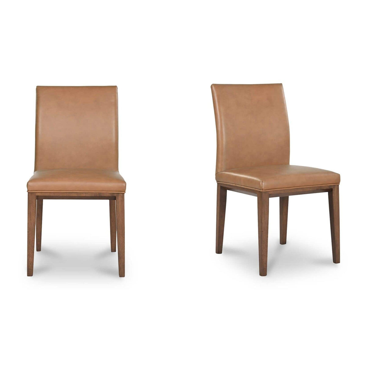 Frankie Dining Chair Tan Leather-Set Of Two by Moe's Home Collection