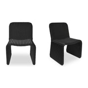 Ella Outdoor Dining Chair Charcoal-Set of Two by Moe's Home Collection