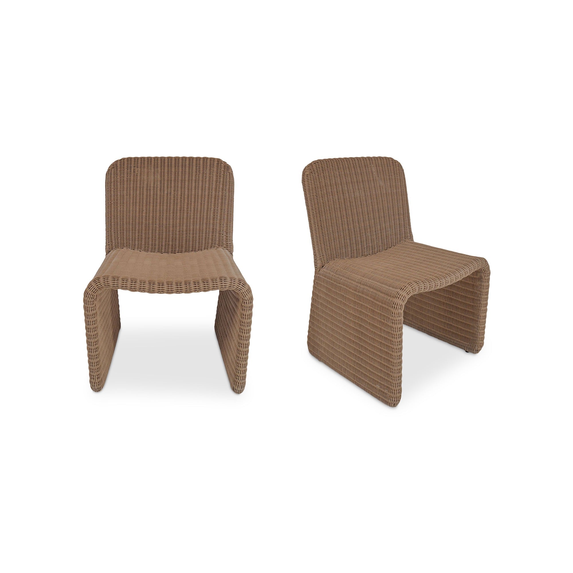 Ella Outdoor Dining Chair Natural-Set of Two by Moe's Home Collection