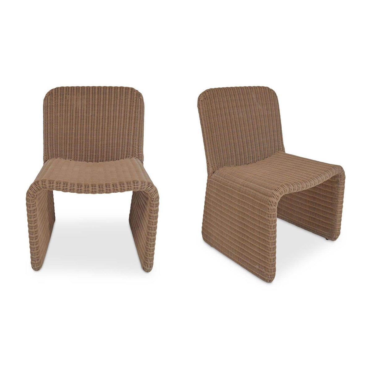 Ella Outdoor Dining Chair Natural-Set of Two by Moe's Home Collection
