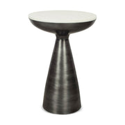 Font Side Table White Marble by Moe's Home Collection
