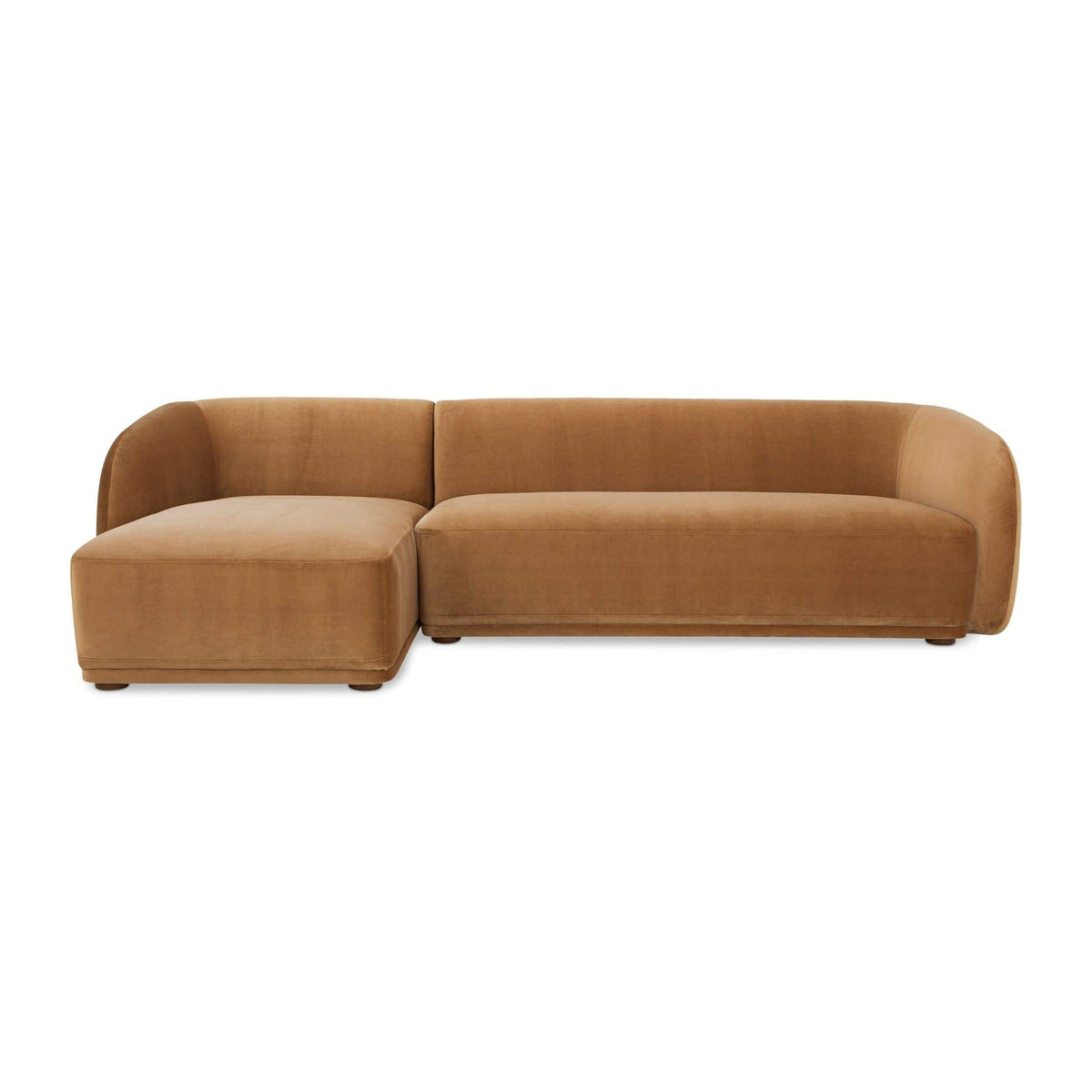 Faye Left Sectional Tan Faux Mohair by Moe's Home Collection