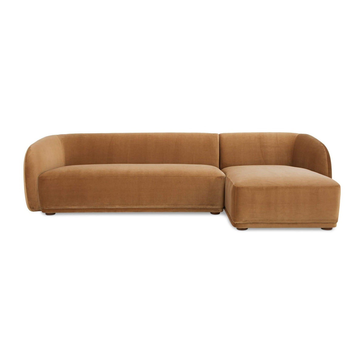 Faye Right Sectional Tan Faux Mohair by Moe's Home Collection