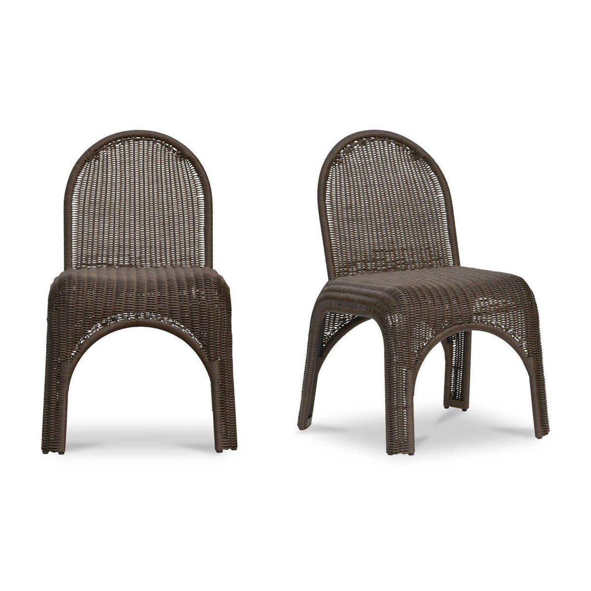 Kendall Outdoor Dining Chair Brown-Set of Two by Moe's Home Collection
