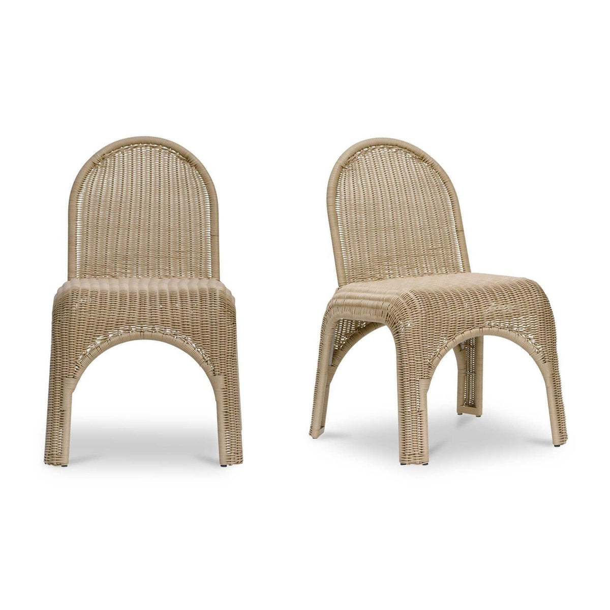 Kendall Outdoor Dining Chair Natural-Set of Two by Moe's Home Collection