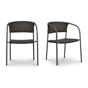 Zola Outdoor Dining Chair Dark Brown-Set Of Two by Moe's Home Collection