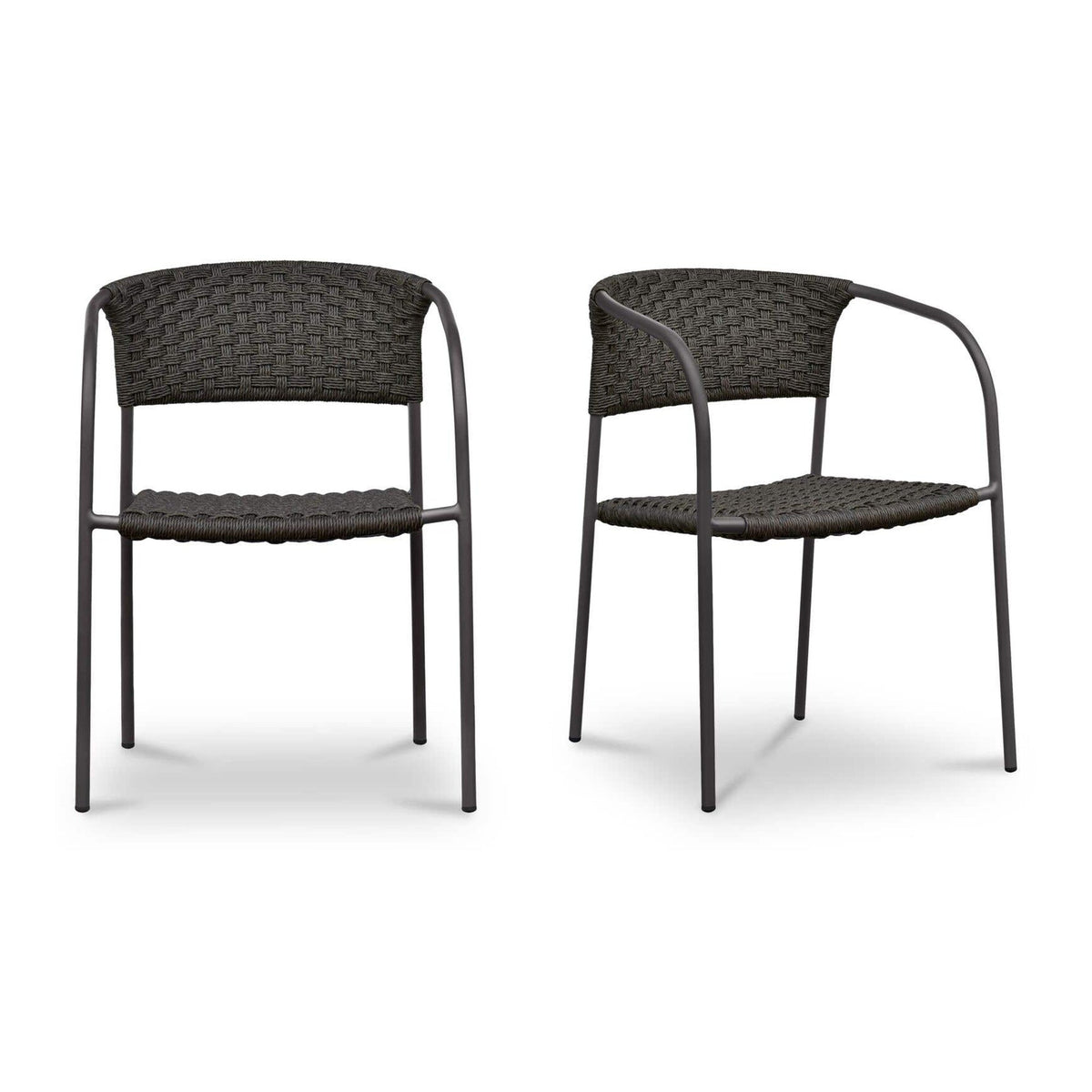 Zola Outdoor Dining Chair Dark Brown-Set Of Two by Moe's Home Collection