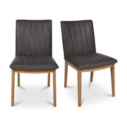Demi Dining Chair Brown Leather-Set of Two by Moe's Home Collection