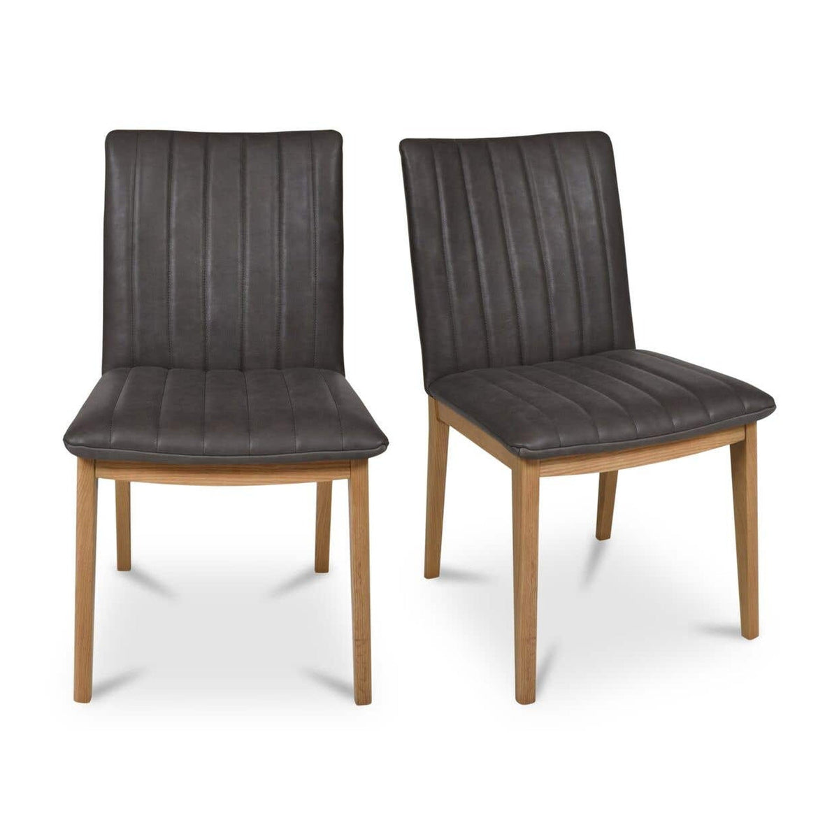 Demi Dining Chair Brown Leather-Set of Two by Moe's Home Collection