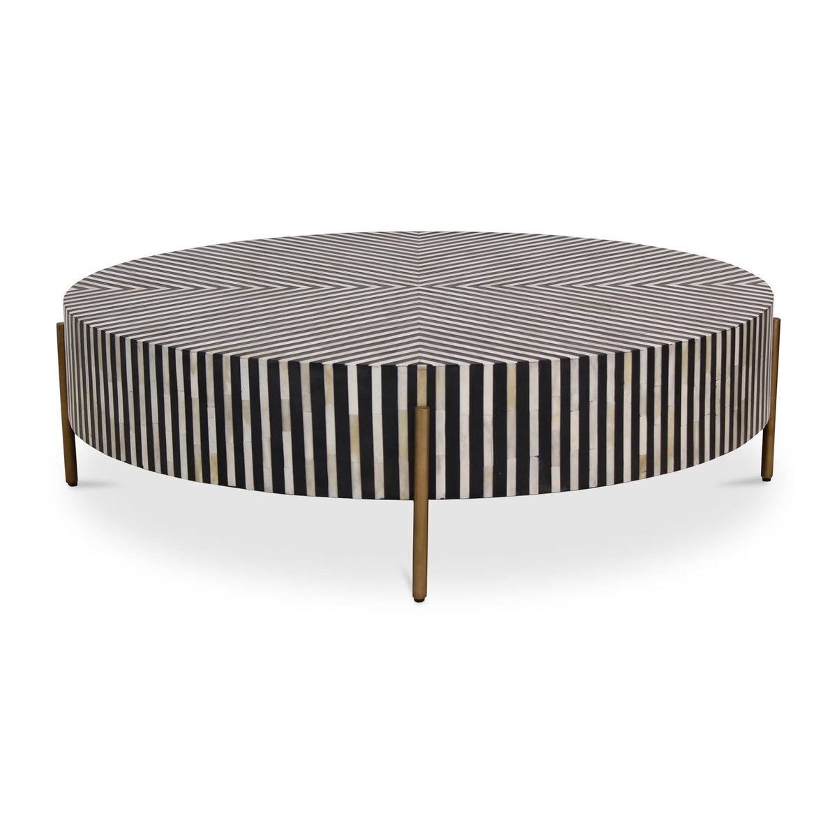 Chameau Large Coffee Table Black and White by Moe's Home Collection