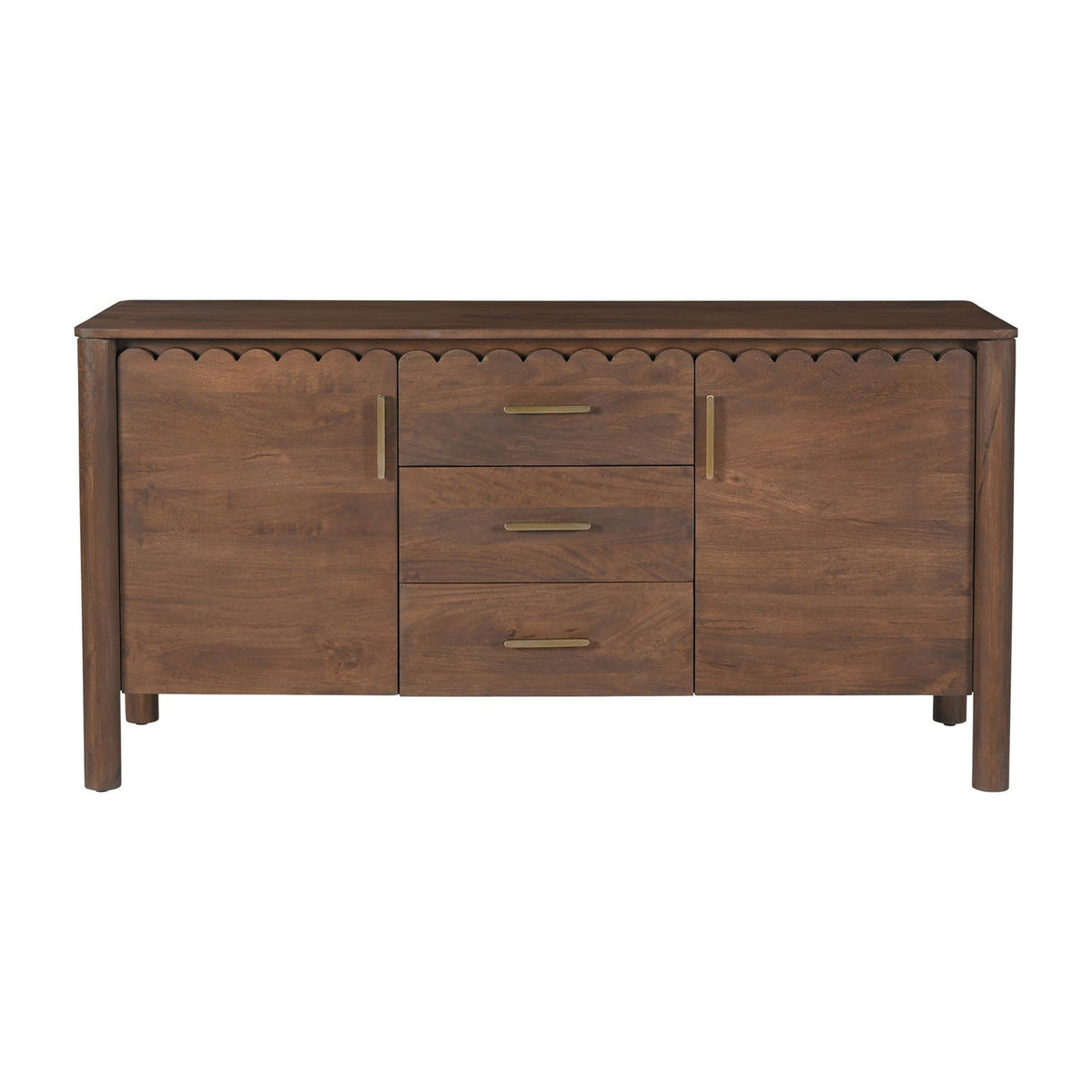 Wiley 3 Drawer Sideboard Vintage Brown by Moe's Home Collection
