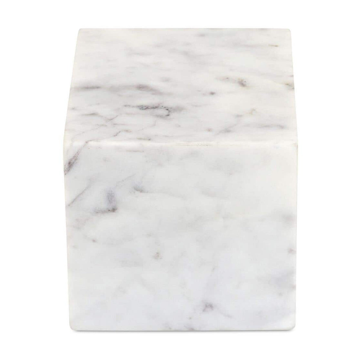 Cora Cube Tabletop Accent Banswara Purple White Marble by Moe's Home Collection