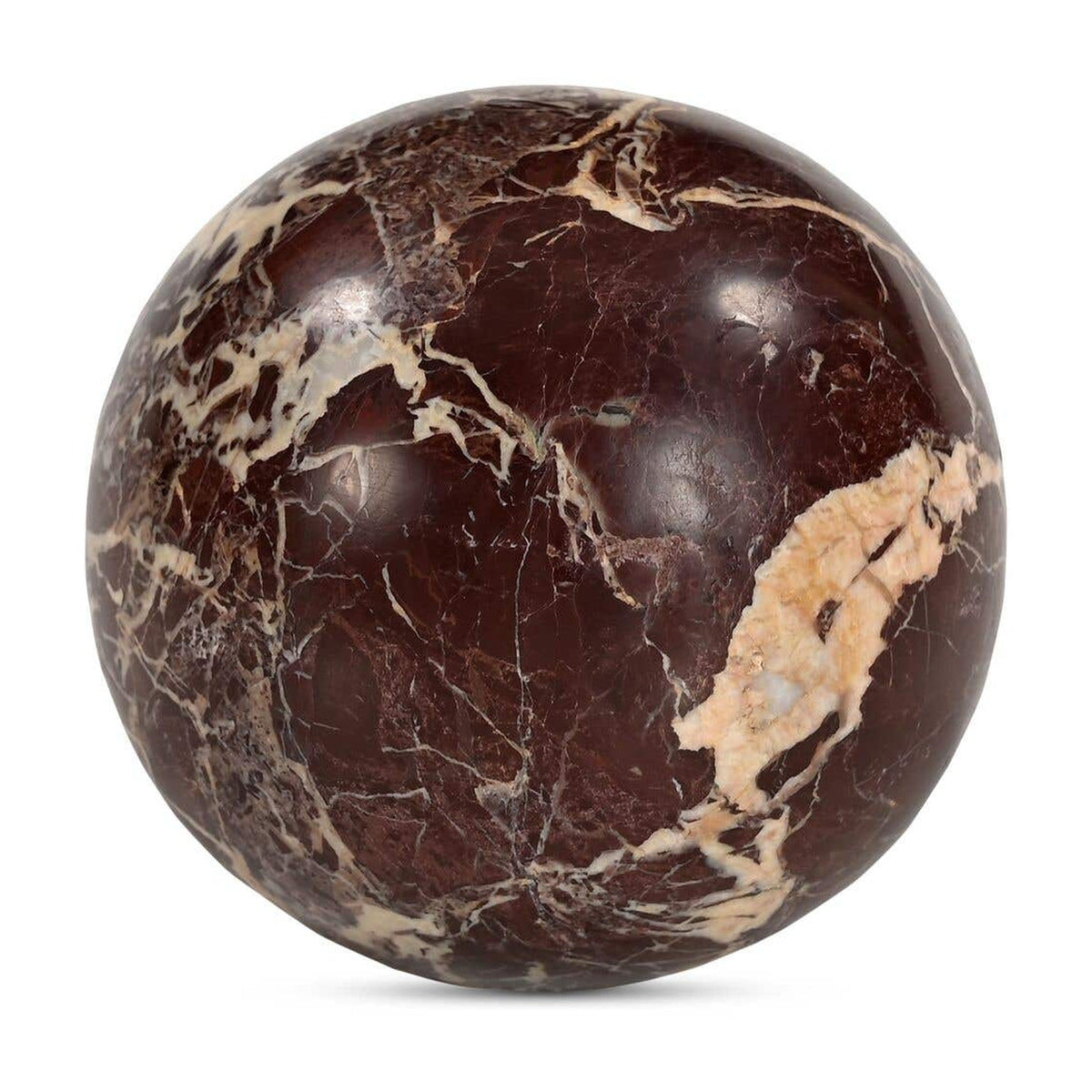 Odessa Sphere Tabletop Accent Red Levanto Marble by Moe's Home Collection