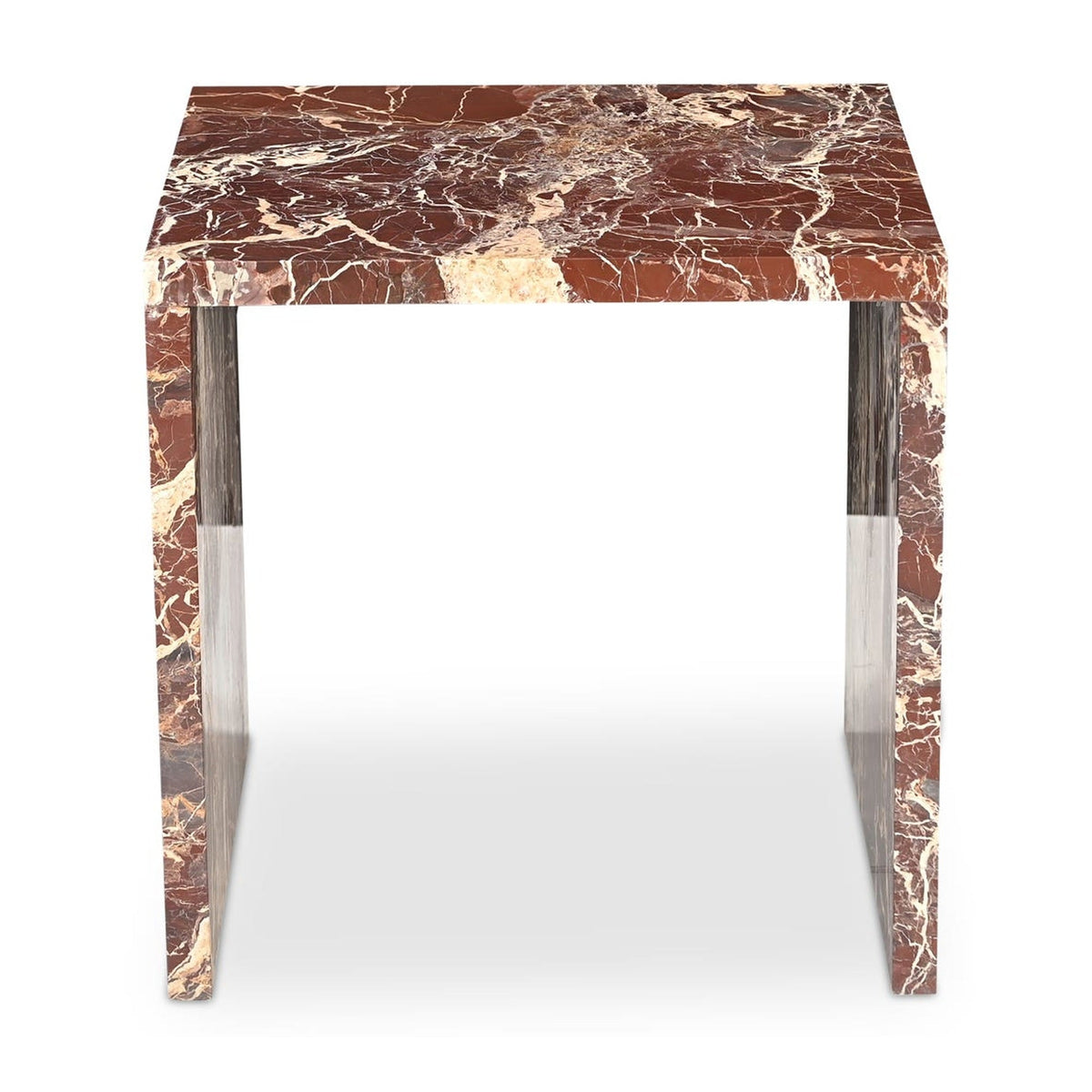 Rosa Accent Table Rosso Levanto Marble by Moe's Home Collection
