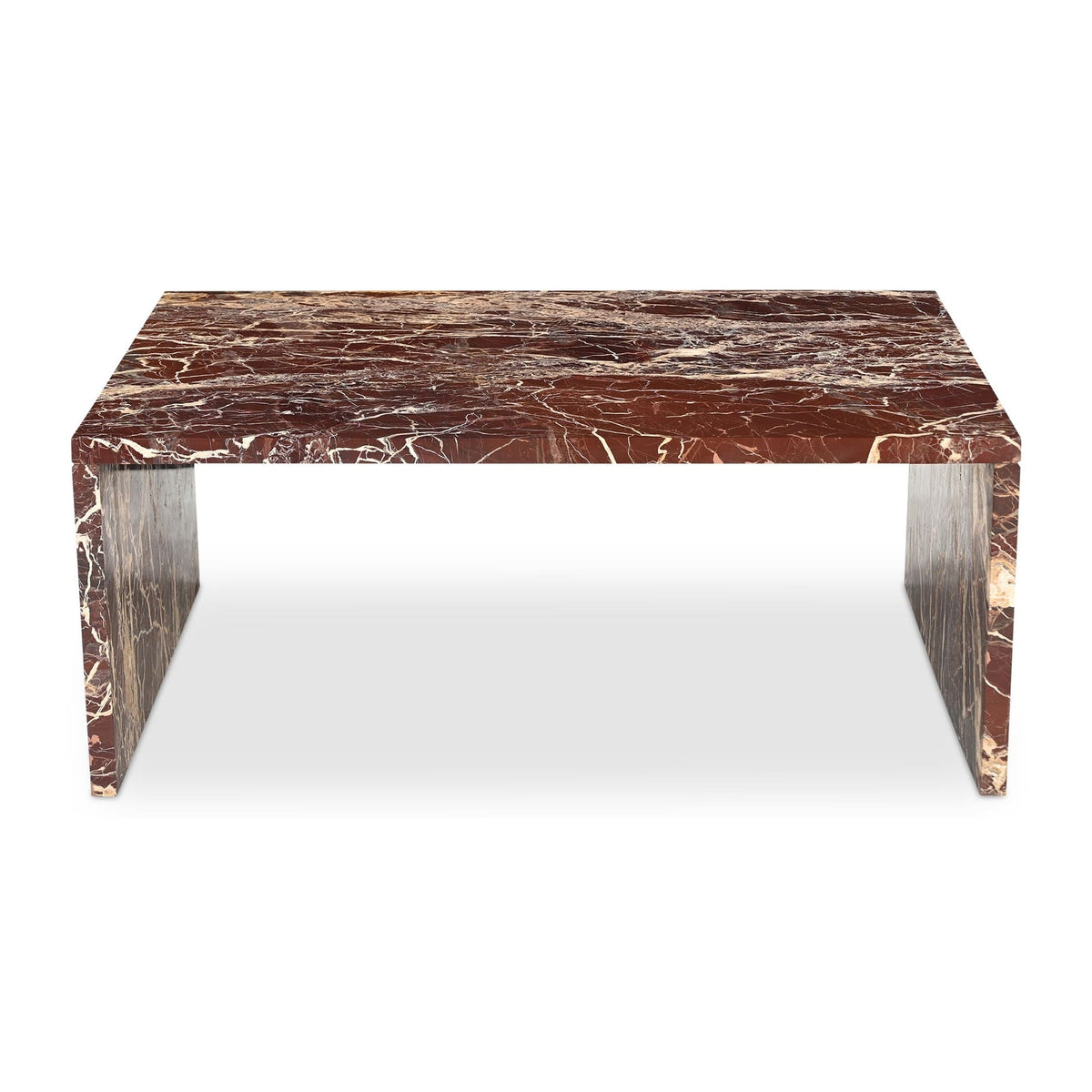 Rosa Coffee Table Rosso Levanto Marble by Moe's Home Collection