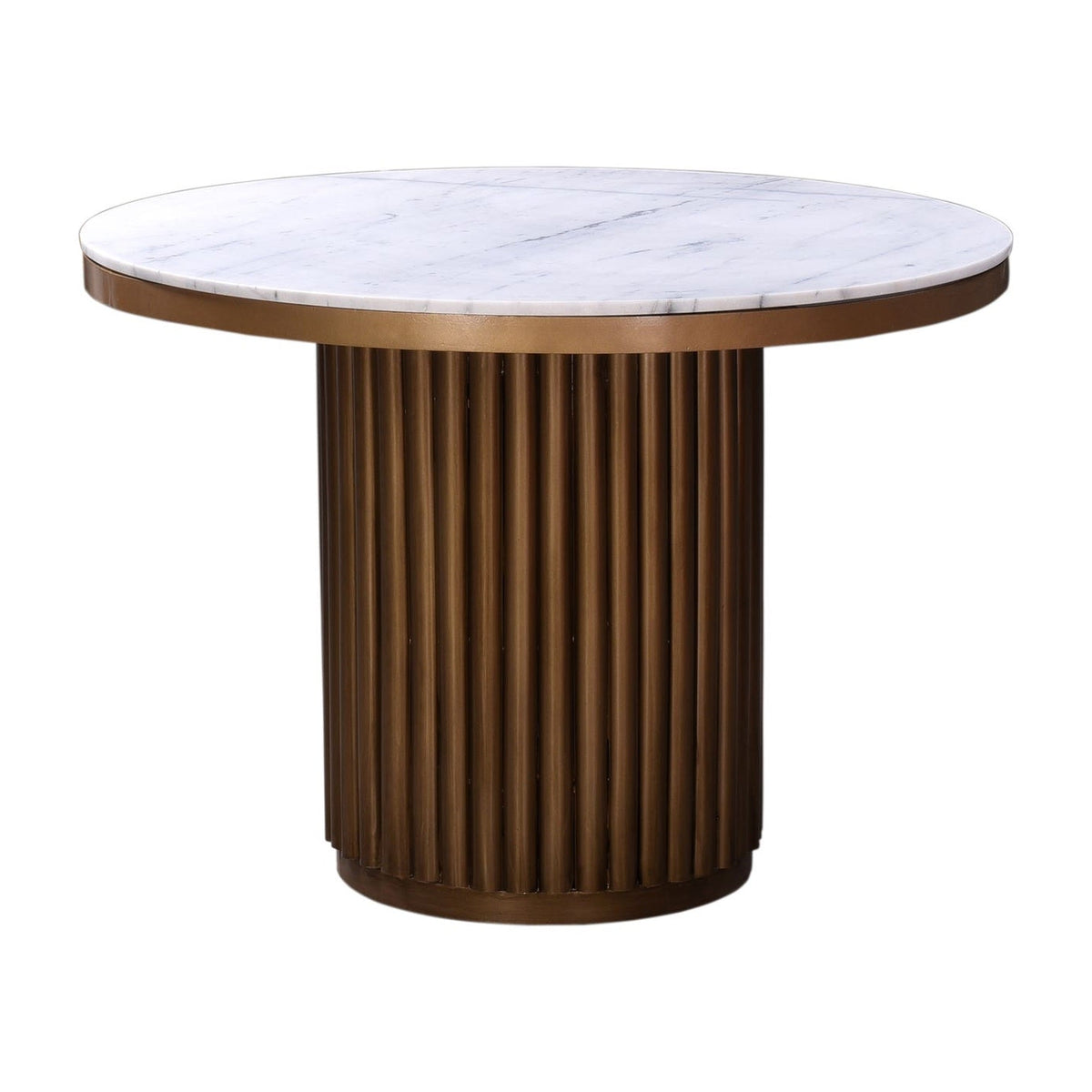 Tower Dining Table White Marble by Moe's Home Collection