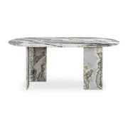 Celia Oval Dining Table Green Onyx Marble by Moe's Home Collection