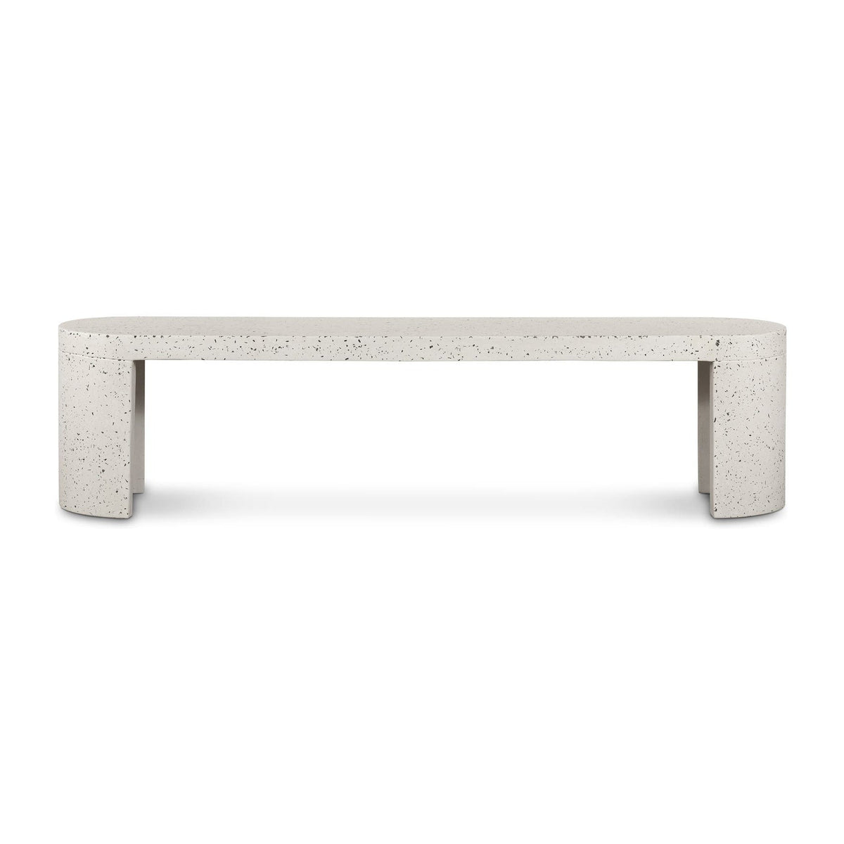 Lyon Outdoor Bench White Terrazzo by Moe's Home Collection