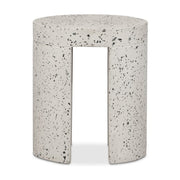 Lyon Outdoor Stool White Terrazzo by Moe's Home Collection