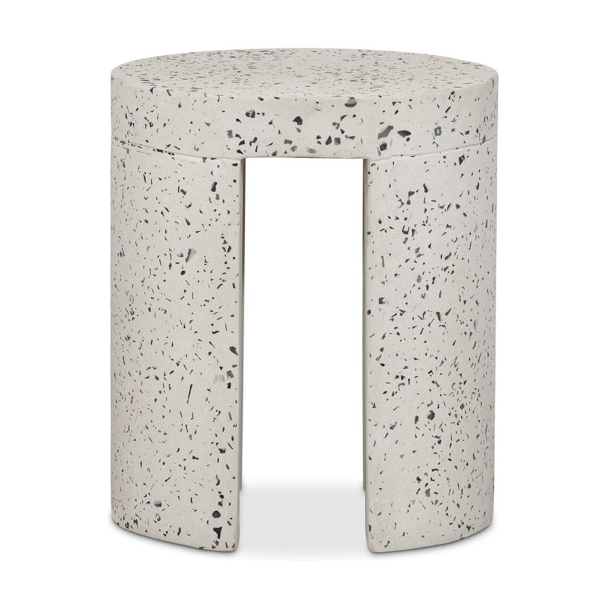 Lyon Outdoor Stool White Terrazzo by Moe's Home Collection