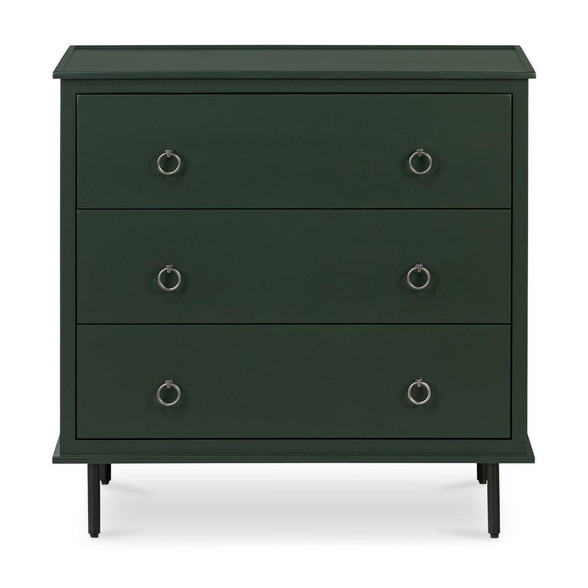 Reagan 3 Drawer Nightstand Deep Green by Moe's Home Collection