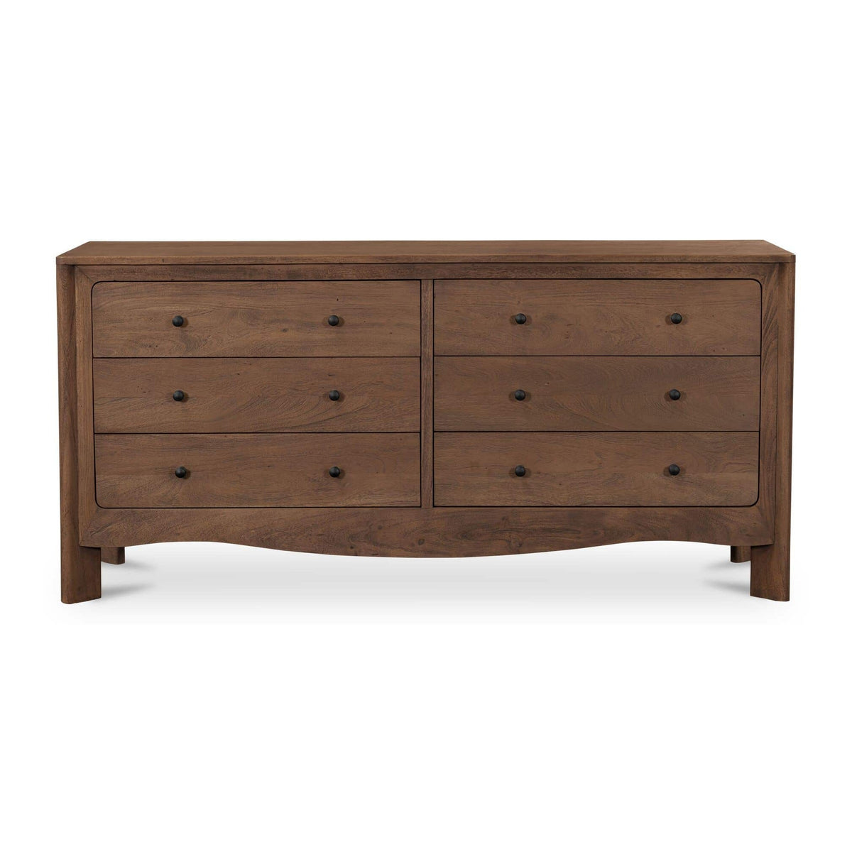 Mabel 6 Drawer Dresser Dark Brown by Moe's Home Collection