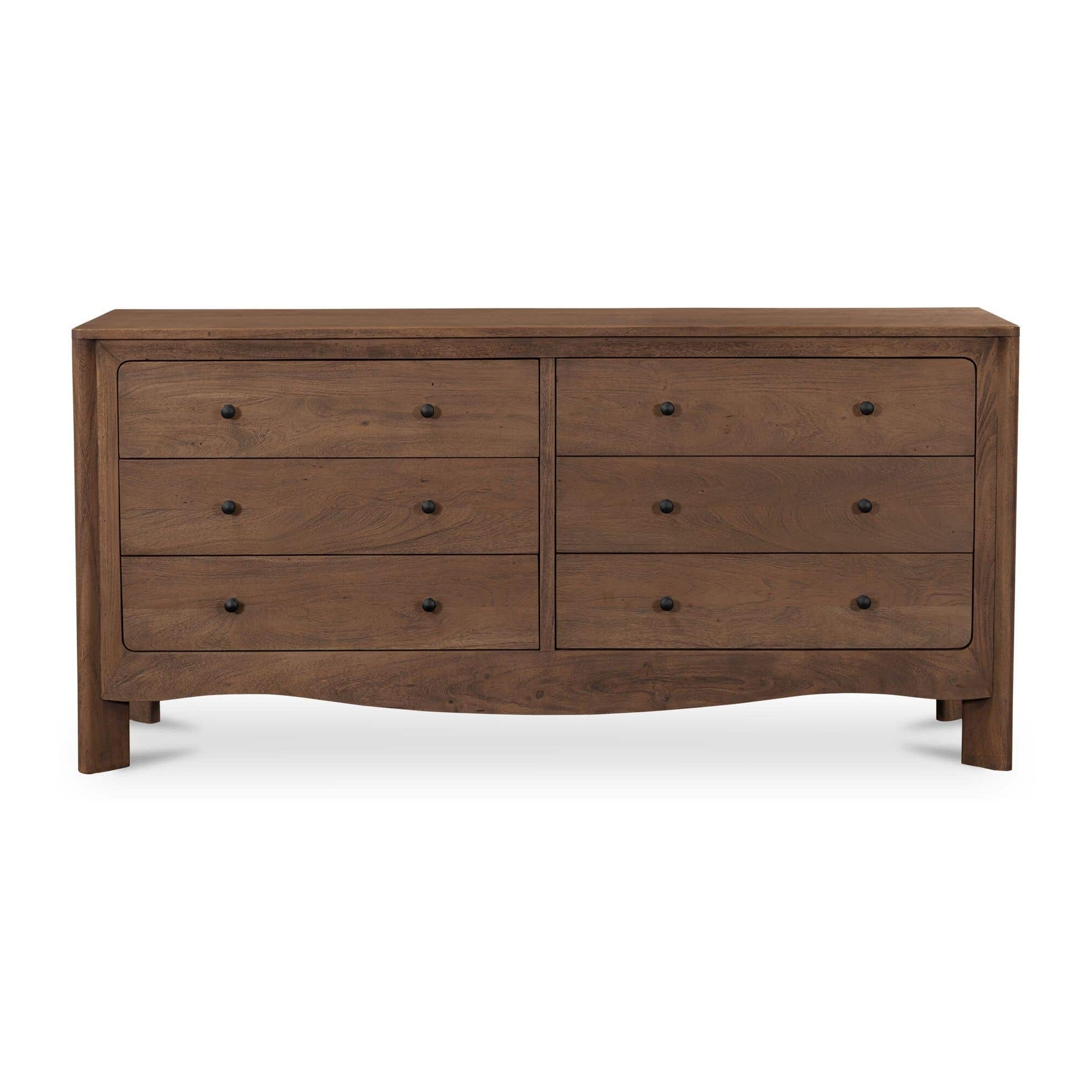 Mabel 6 Drawer Dresser Dark Brown by Moe's Home Collection
