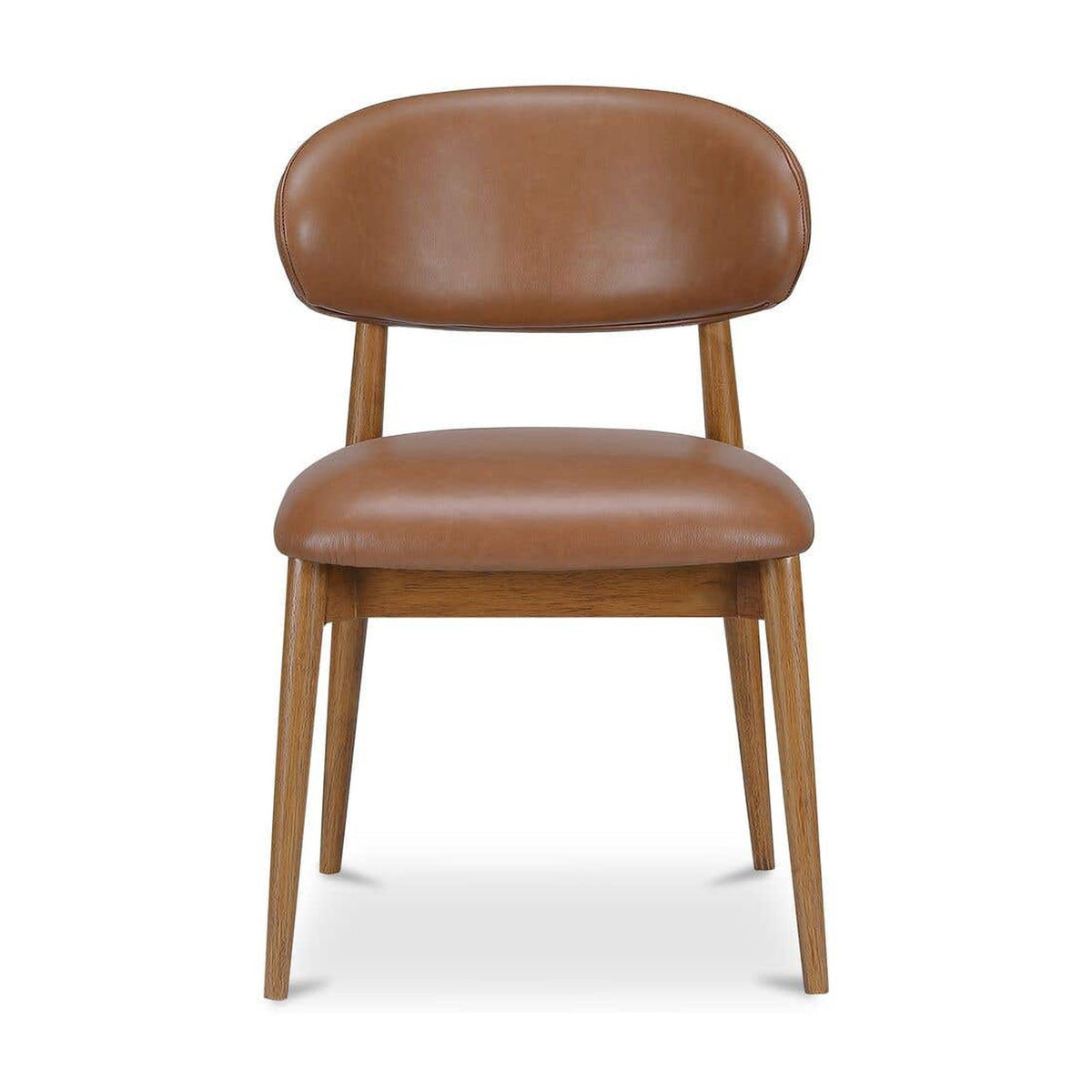 Ellie Dining Chair Brown Leather by Moe's Home Collection