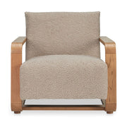 Eckersley Lounge Chair Beige Faux Shearling by Moe's Home Collection