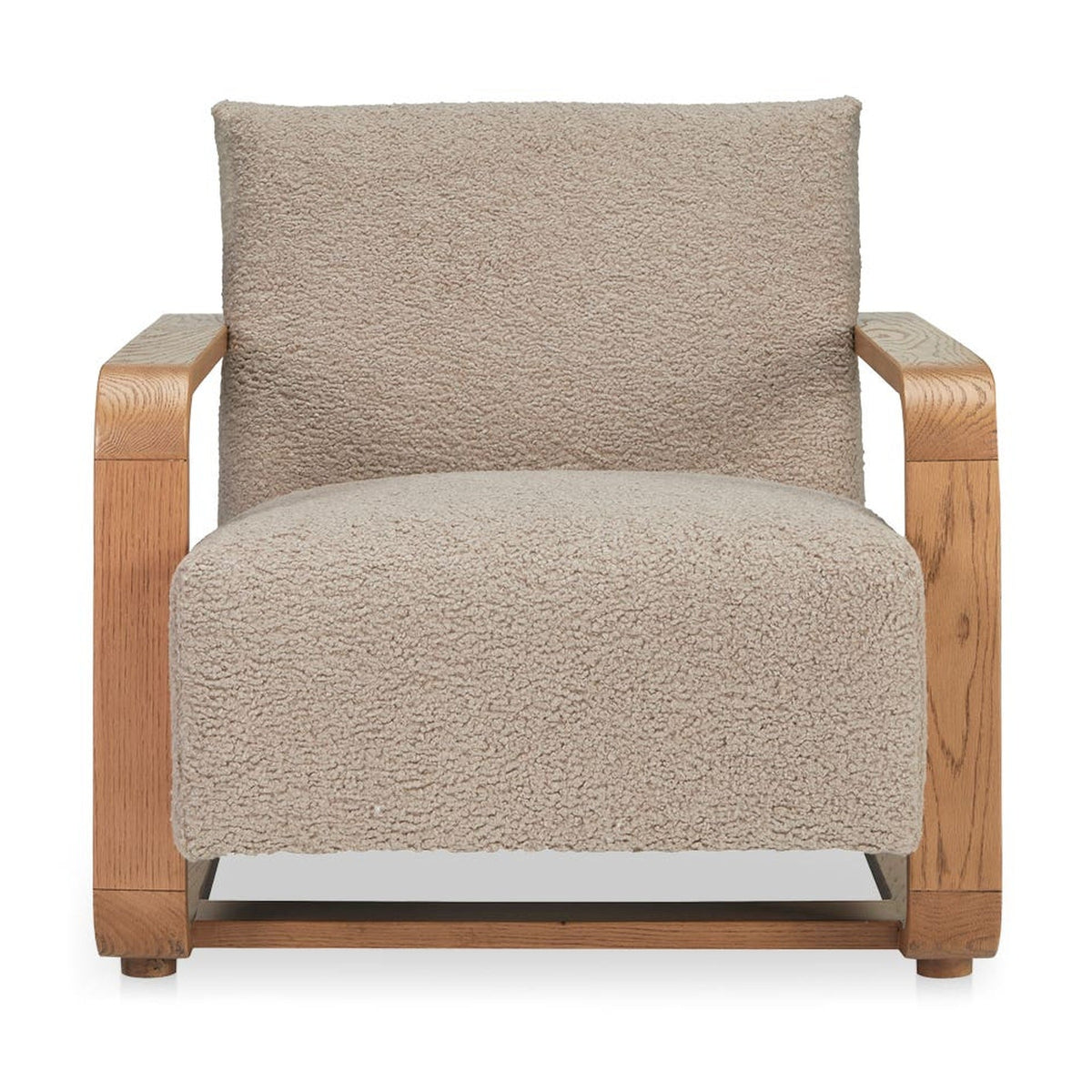 Eckersley Lounge Chair Beige Faux Shearling by Moe's Home Collection