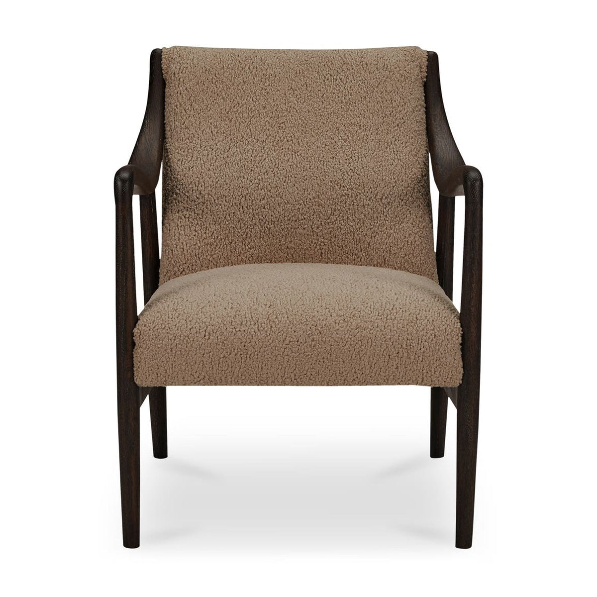 Yates Accent Chair Beige Faux Shearling by Moe's Home Collection
