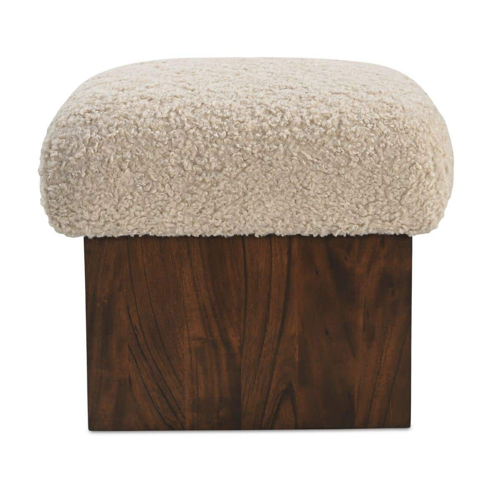 Serge Ottoman Cream Faux Shearling by Moe's Home Collection