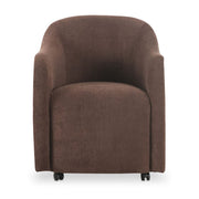 Drava Rolling Dining Chair Dark Brown by Moe's Home Collection