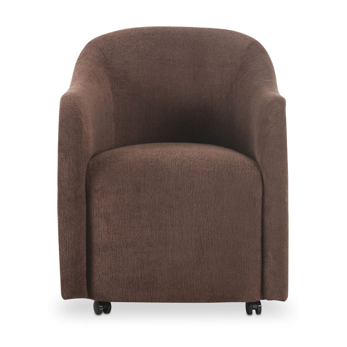 Drava Rolling Dining Chair Dark Brown by Moe's Home Collection
