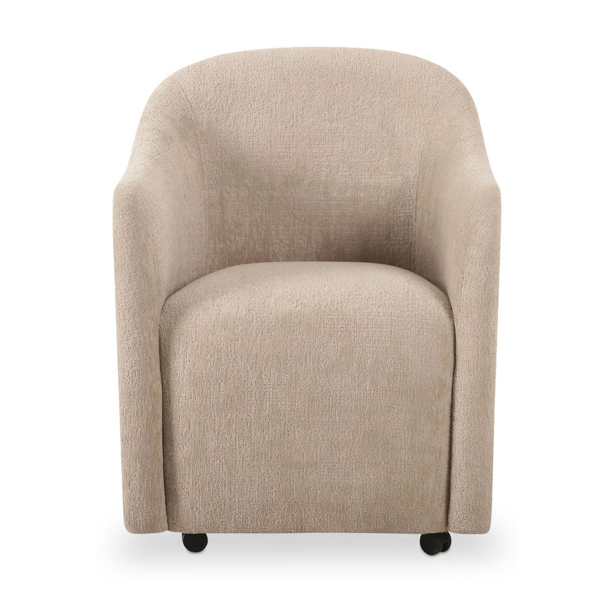 Drava Rolling Dining Chair Beige by Moe's Home Collection