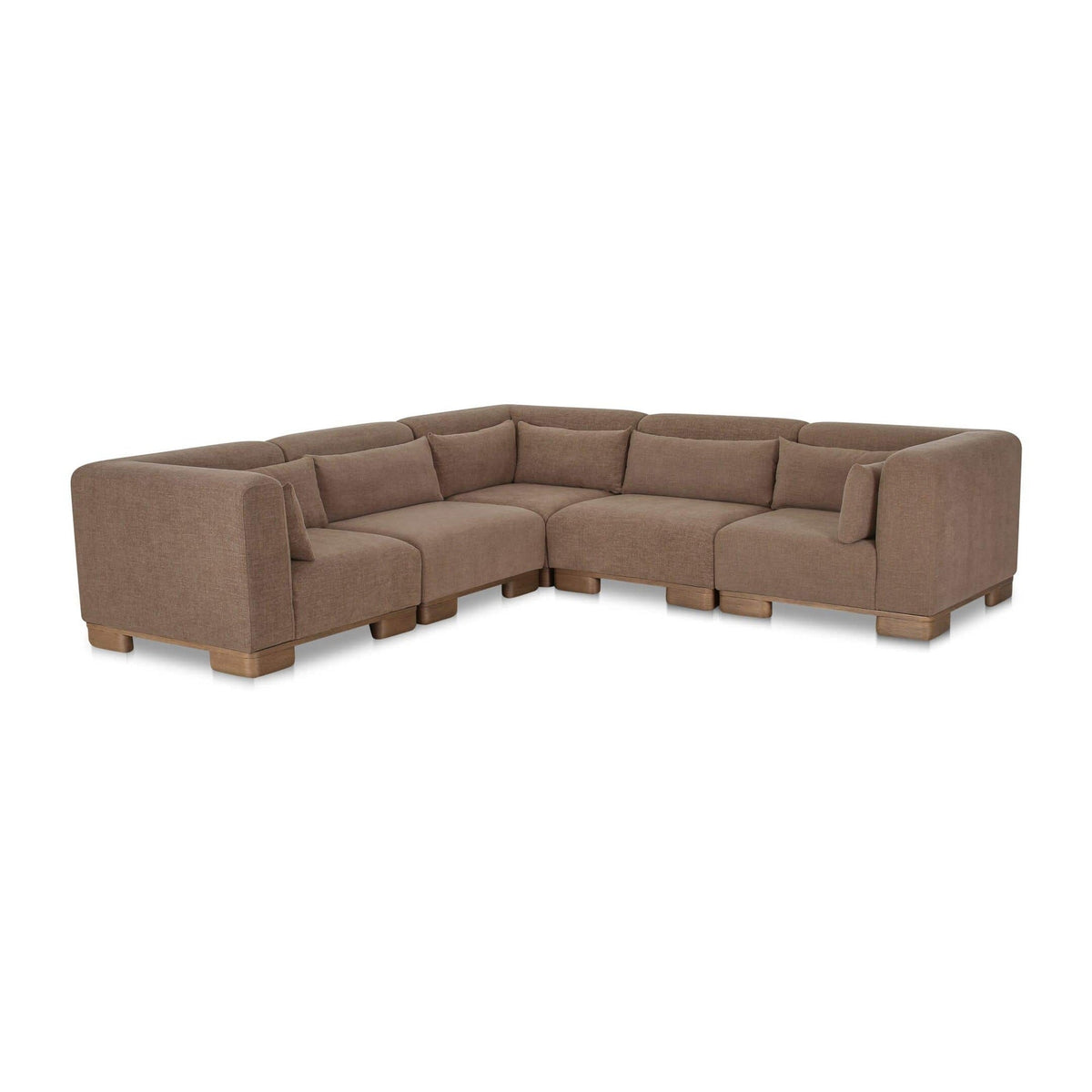 June Classic L Modular Sectional Dark Brown by Moe's Home Collection