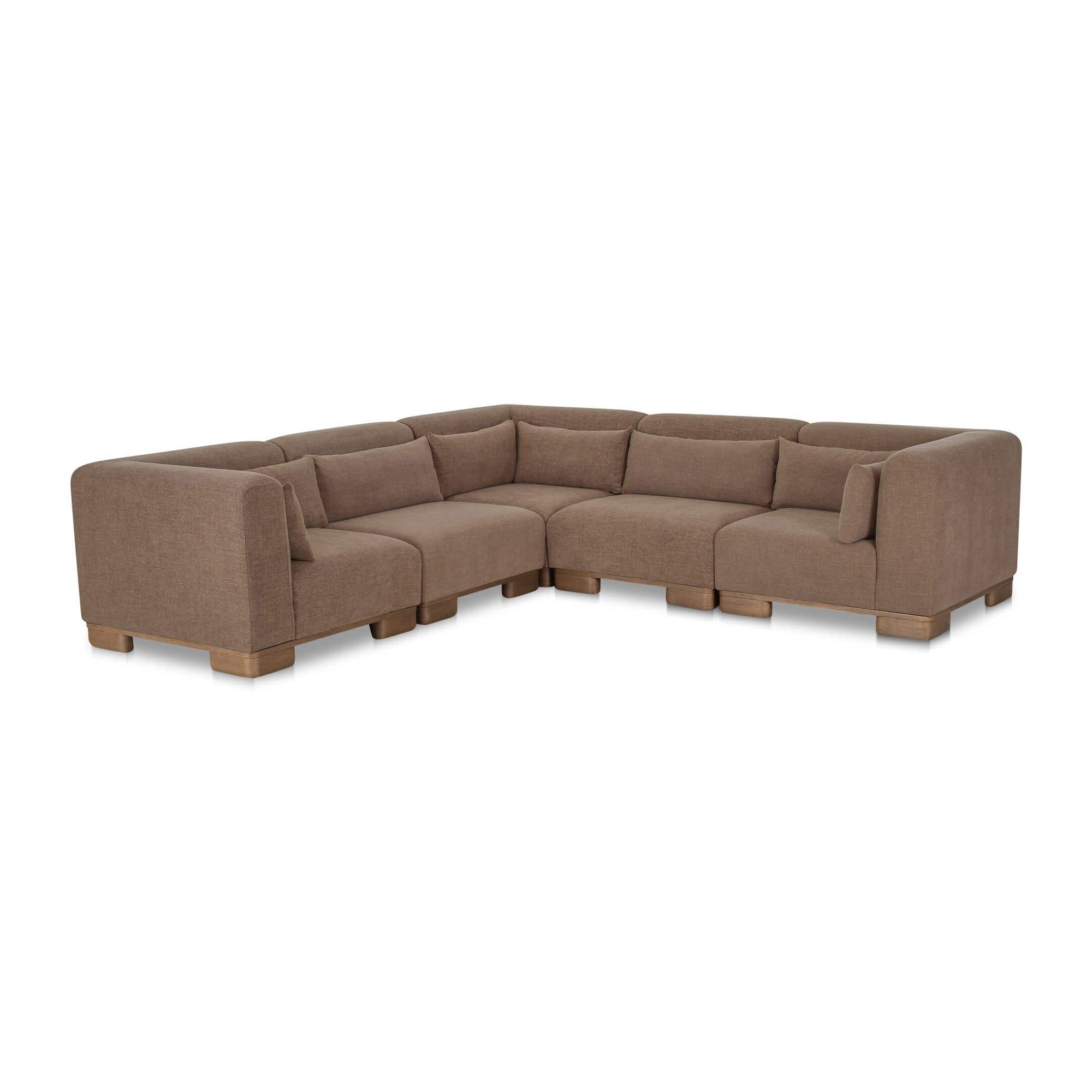 June Classic L Modular Sectional Dark Brown by Moe's Home Collection