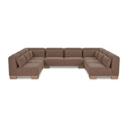 June U Shaped Modular Sectional Dark Brown by Moe's Home Collection