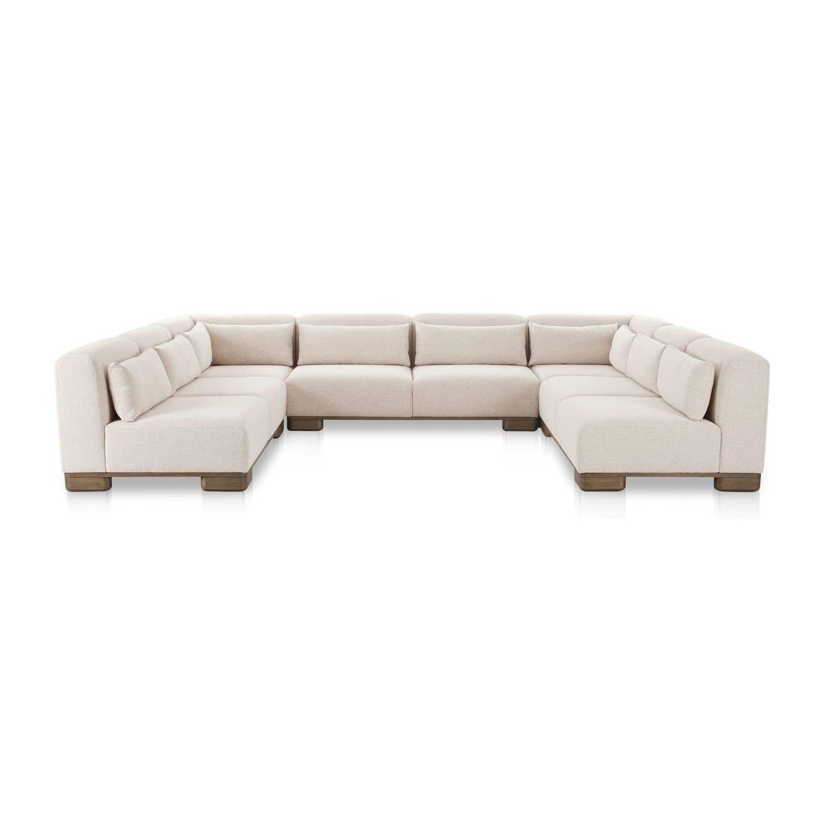 June U Shaped Modular Sectional Oatmeal by Moe's Home Collection