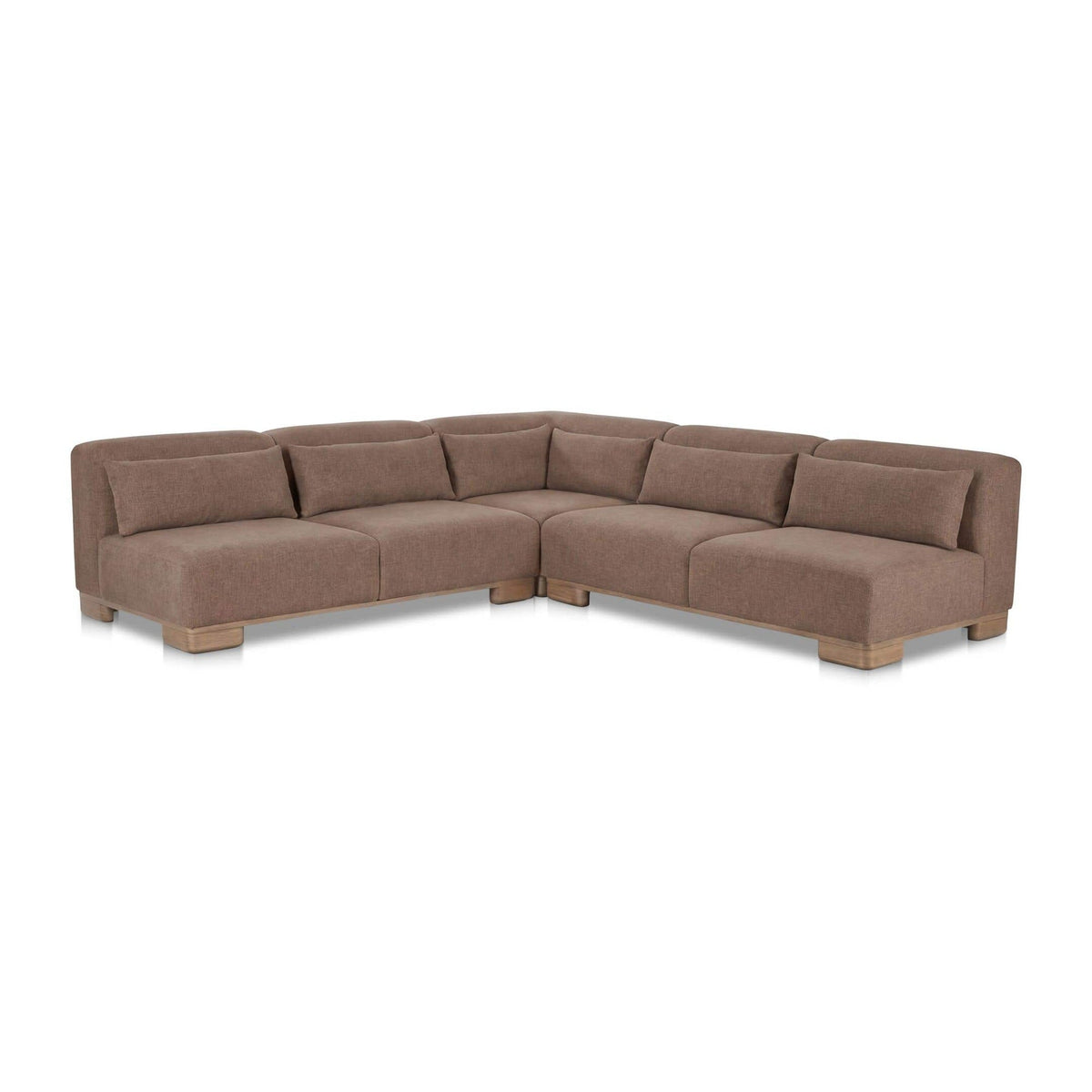 June Corner Modular Sectional Dark Brown by Moe's Home Collection