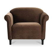 Harmony Accent Chair Dark Brown Faux Mohair by Moe's Home Collection