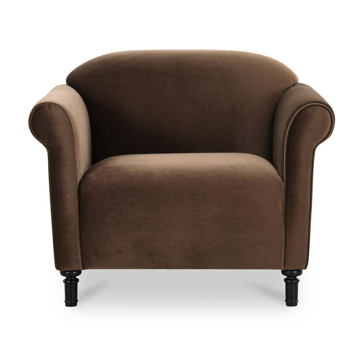 Harmony Accent Chair Dark Brown Faux Mohair by Moe's Home Collection