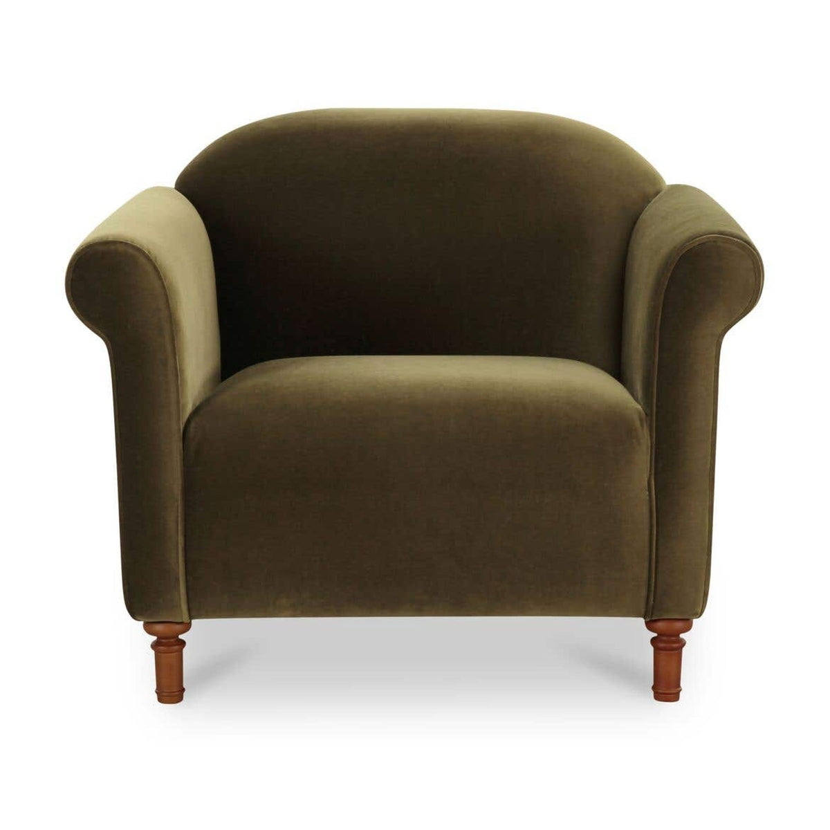 Harmony Accent Chair Dark Green Faux Mohair by Moe's Home Collection